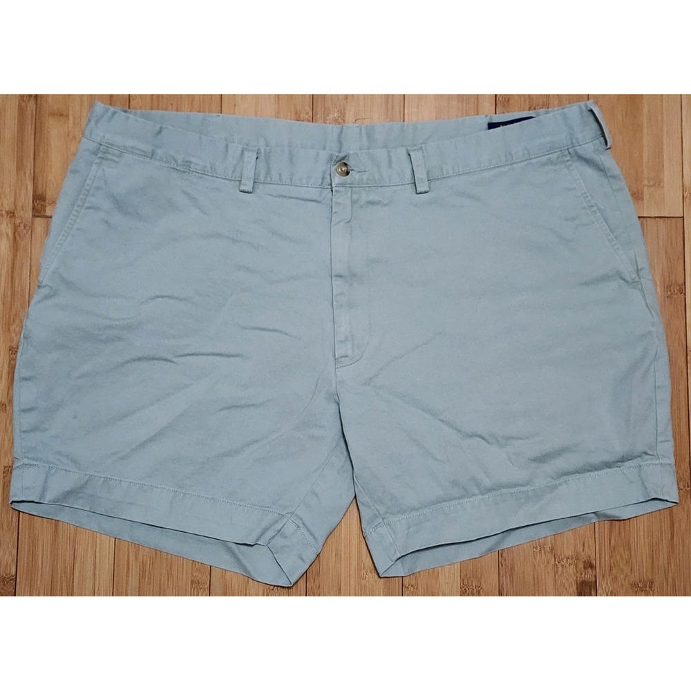 Polo Ralph Lauren Shorts Mens 42 Blue Chino Flat Front Classic Fit 6 Inch Inseam